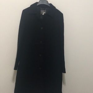J. Crew Double Cloth Lady Day Coat in Black